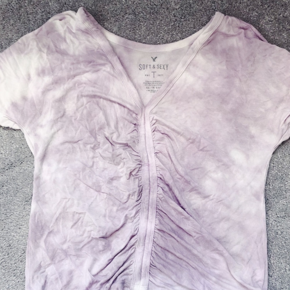 purple american eagle tee